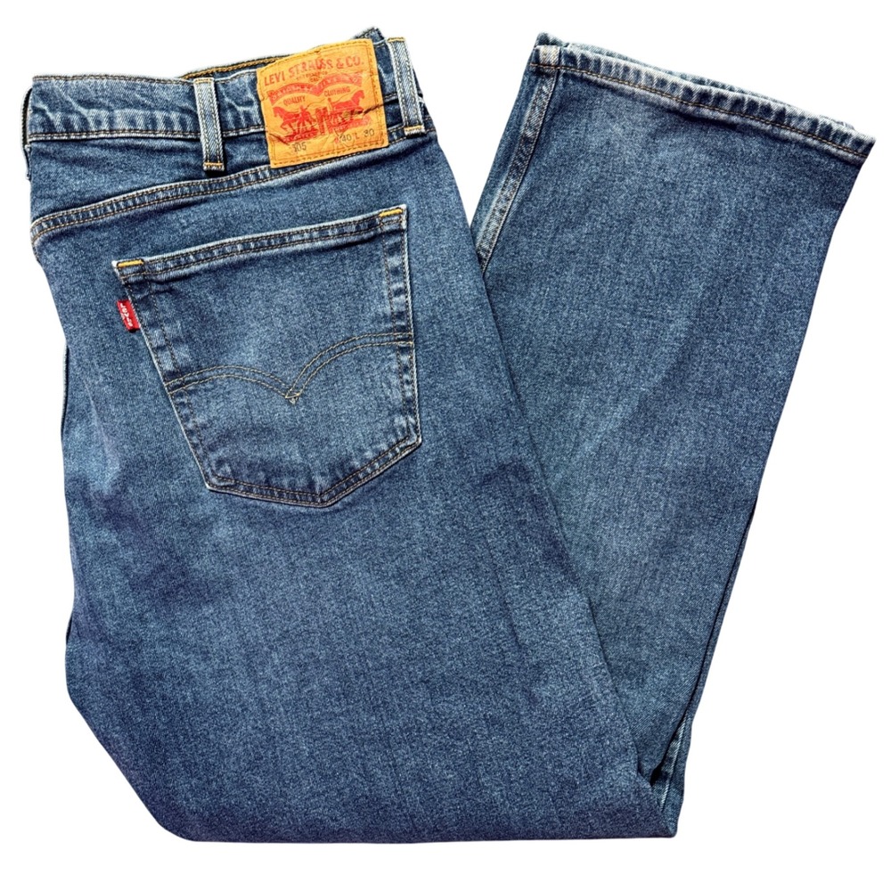 Levi's 505 Regular Fit Jeans Mens W40 L30 Blue Denim Actual: 38x29
